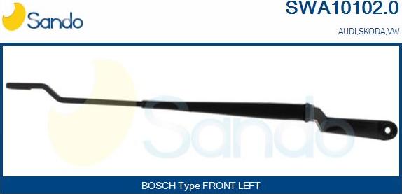 Sando SWA10102.0 - Brat stergator, parbriz aaoparts.ro