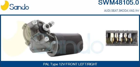 Sando SWM48105.0 - Motor stergator aaoparts.ro