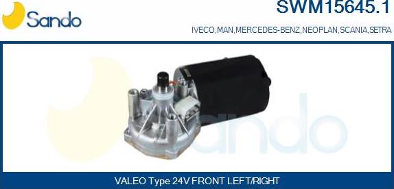 Sando SWM15645.1 - Motor stergator aaoparts.ro