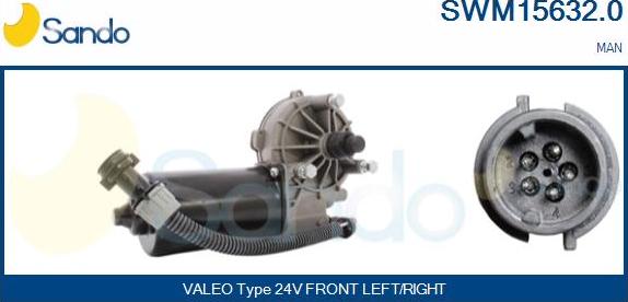 Sando SWM15632.0 - Motor stergator aaoparts.ro