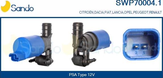Sando SWP70004.1 - Pompa de apa,spalare parbriz aaoparts.ro