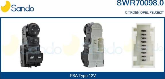 Sando SWR70098.0 - Comutator,macara geam aaoparts.ro