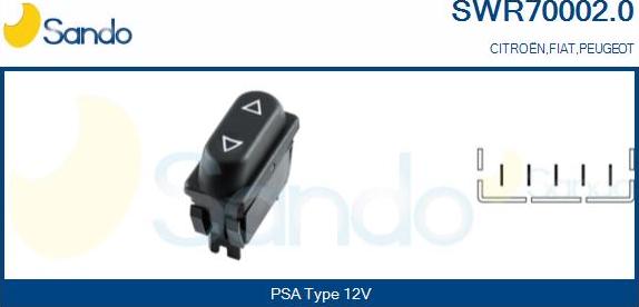 Sando SWR70002.0 - Comutator,macara geam aaoparts.ro