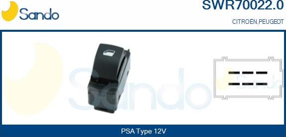 Sando SWR70022.0 - Comutator,macara geam aaoparts.ro