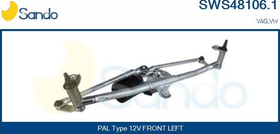 Sando SWS48106.1 - Sistem stergator parbriz aaoparts.ro
