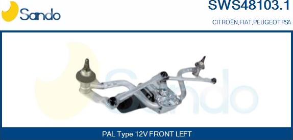 Sando SWS48103.1 - Sistem stergator parbriz aaoparts.ro