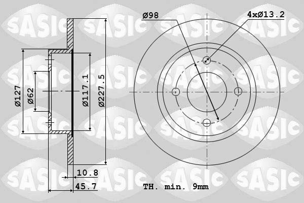 Sasic 9004220J - Disc frana aaoparts.ro