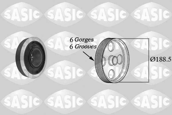 Sasic 9001805 - Fulie curea, arbore cotit aaoparts.ro