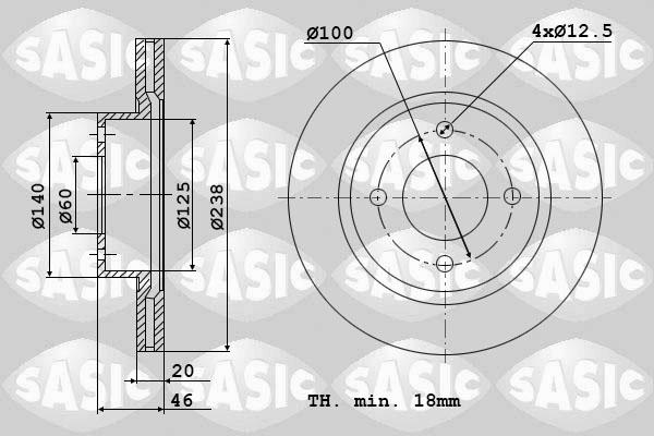 Sasic 4004250J - Disc frana aaoparts.ro