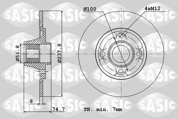 Sasic 4004287J - Disc frana aaoparts.ro