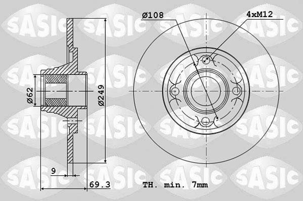Sasic 6100004 - Disc frana aaoparts.ro
