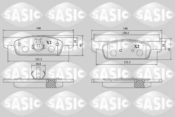 Sasic 6214048 - Set placute frana,frana disc aaoparts.ro