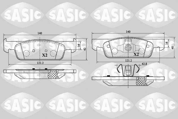 Sasic 6214029 - Set placute frana,frana disc aaoparts.ro