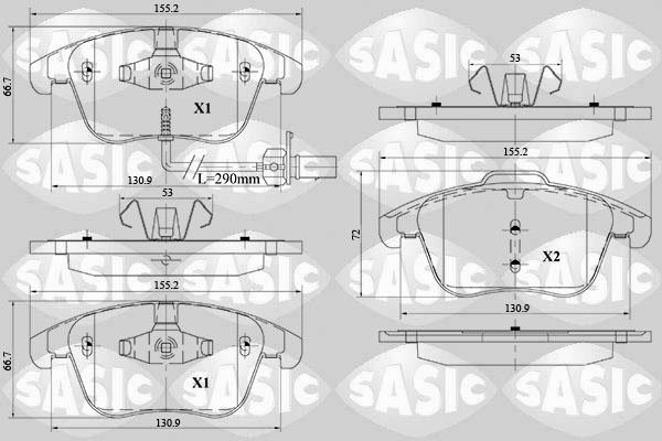 Sasic 6216092 - Set placute frana,frana disc aaoparts.ro