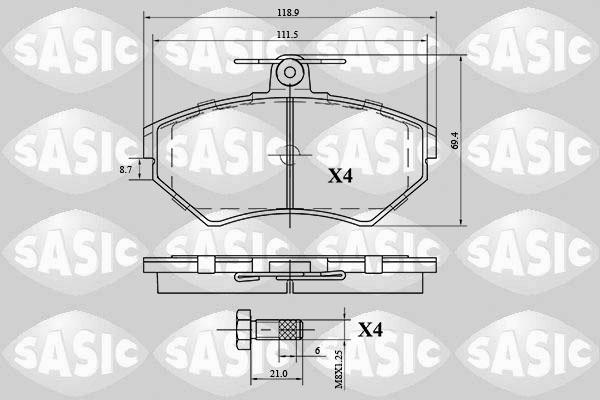Sasic 6216057 - Set placute frana,frana disc aaoparts.ro