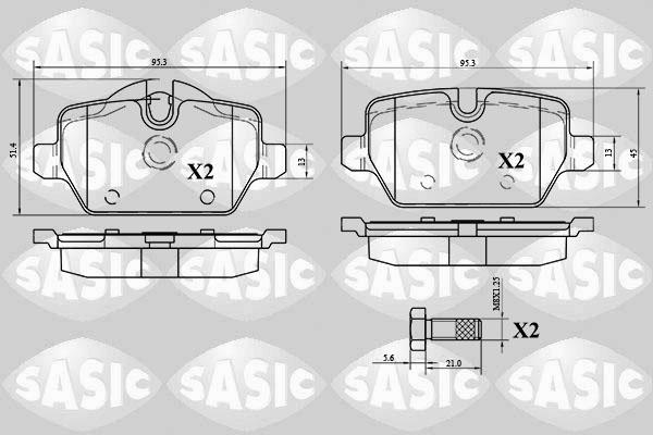 Sasic 6216064 - Set placute frana,frana disc aaoparts.ro