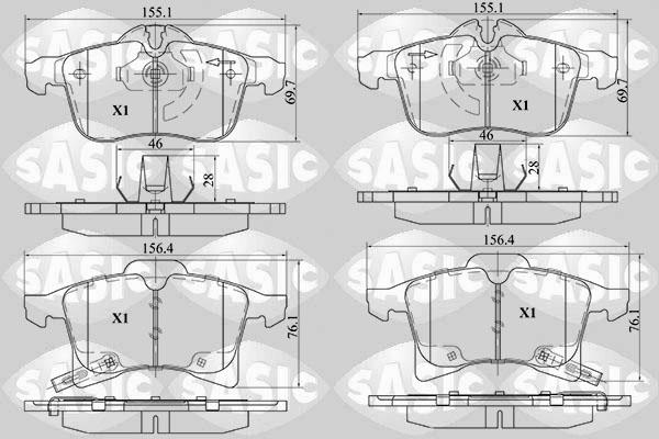 Sasic 6216014 - Set placute frana,frana disc aaoparts.ro