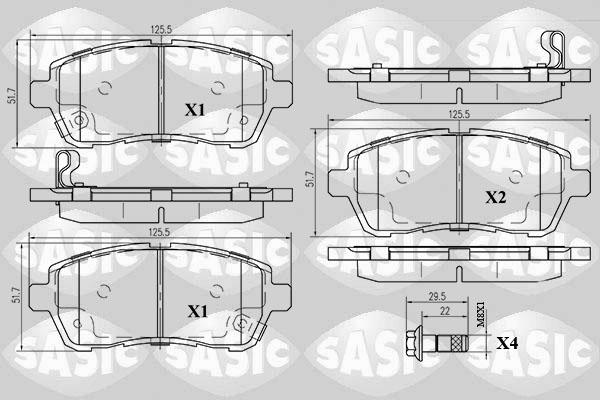 Sasic 6216025 - Set placute frana,frana disc aaoparts.ro