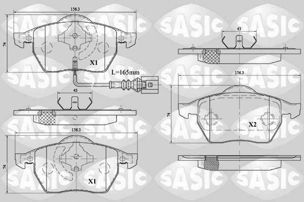 Sasic 6216079 - Set placute frana,frana disc aaoparts.ro