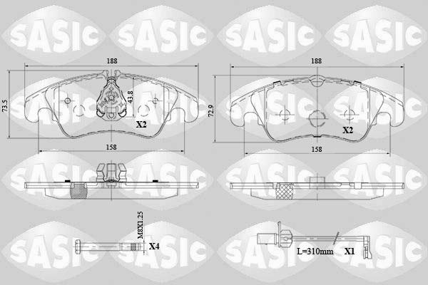 Sasic 6216103 - Set placute frana,frana disc aaoparts.ro