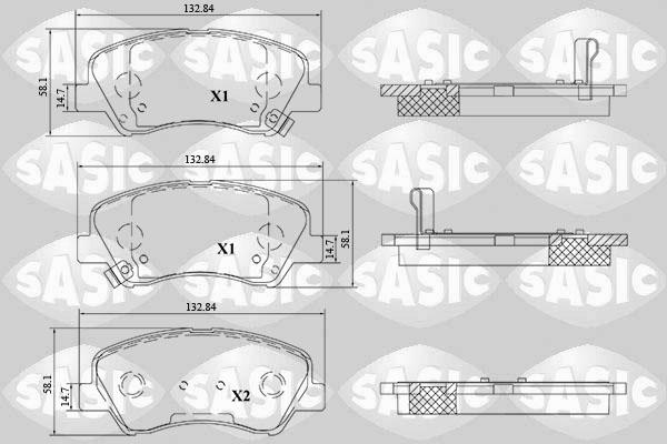 Sasic 6216213 - Set placute frana,frana disc aaoparts.ro