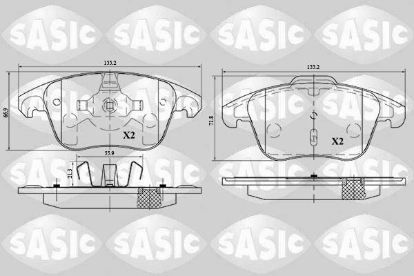 Sasic 6210054 - Set placute frana,frana disc aaoparts.ro