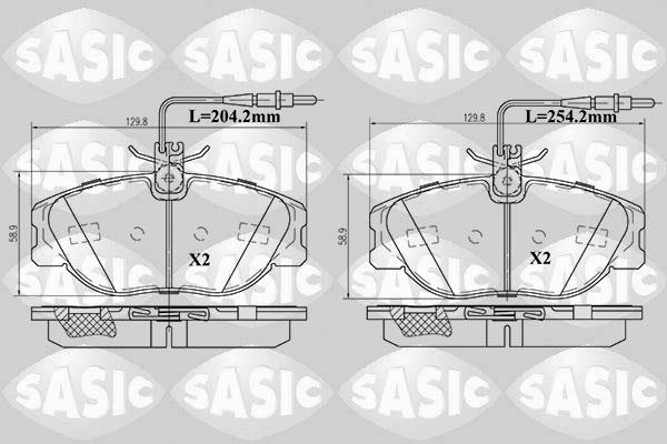 Sasic 6210028 - Set placute frana,frana disc aaoparts.ro