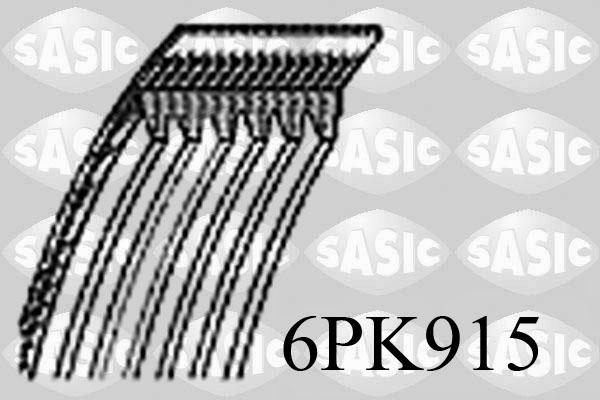Sasic 6PK915 - Curea transmisie cu caneluri aaoparts.ro