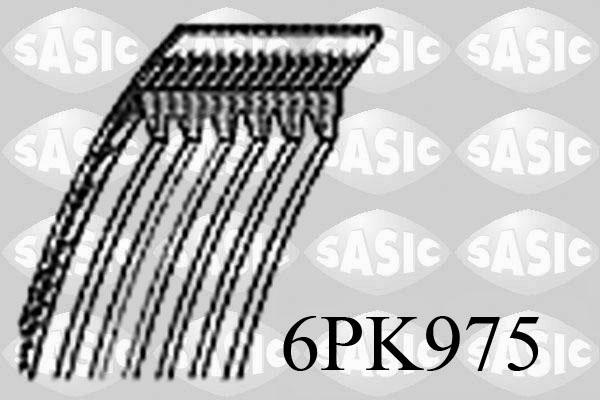 Sasic 6PK975 - Curea transmisie cu caneluri aaoparts.ro