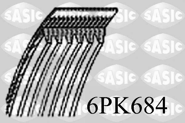 Sasic 6PK684 - Curea transmisie cu caneluri aaoparts.ro