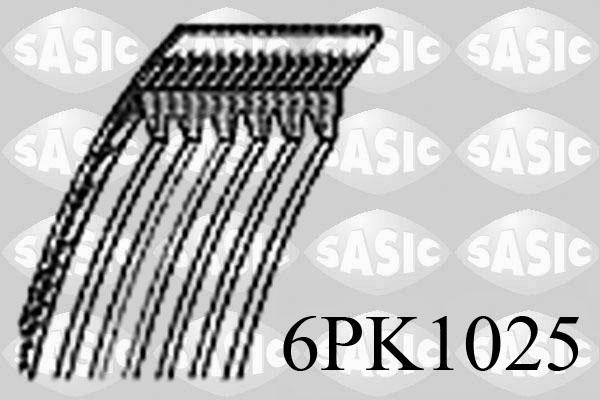 Sasic 6PK1025 - Curea transmisie cu caneluri aaoparts.ro
