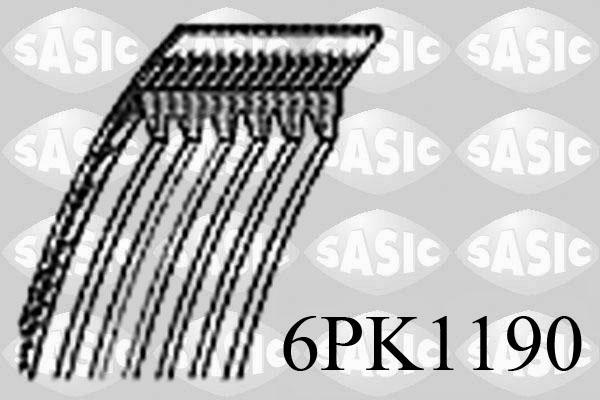 Sasic 6PK1190 - Curea transmisie cu caneluri aaoparts.ro