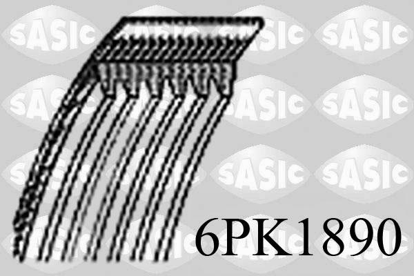Sasic 6PK1890 - Curea transmisie cu caneluri aaoparts.ro