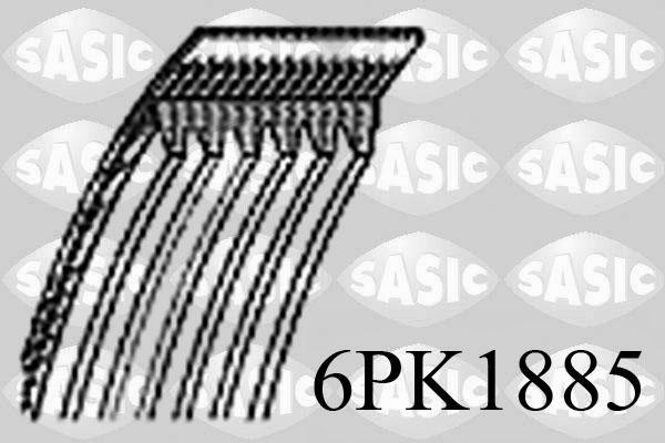 Sasic 6PK1885 - Curea transmisie cu caneluri aaoparts.ro