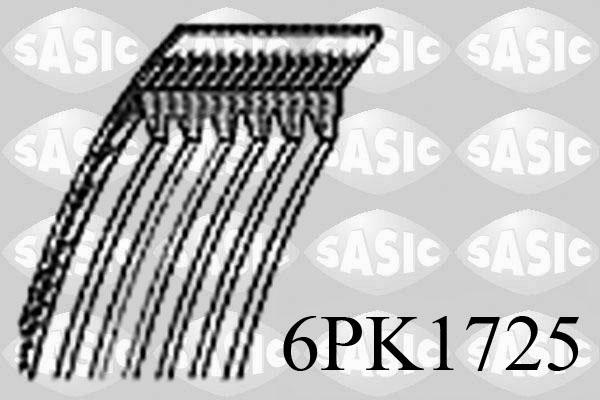 Sasic 6PK1725 - Curea transmisie cu caneluri aaoparts.ro