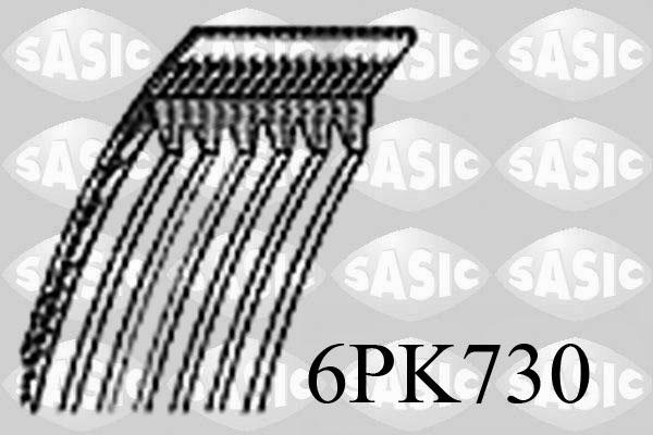 Sasic 6PK730 - Curea transmisie cu caneluri aaoparts.ro