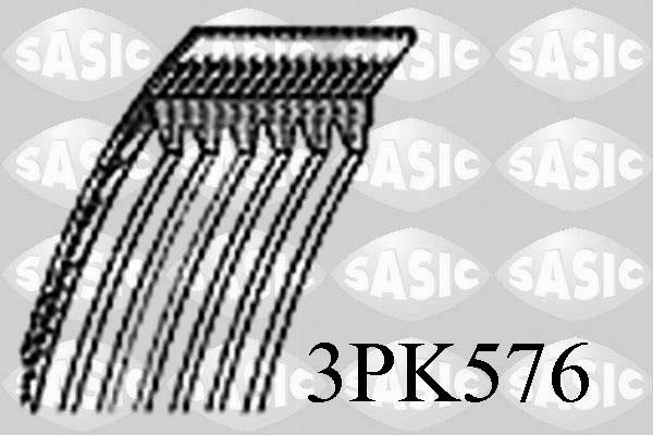 Sasic 3PK576 - Curea transmisie cu caneluri aaoparts.ro