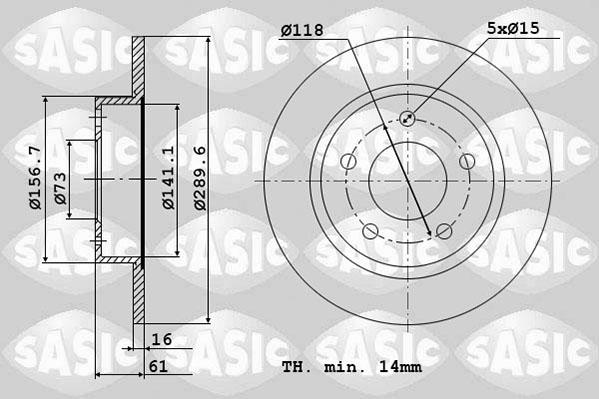 Sasic 2464A04J - Disc frana aaoparts.ro