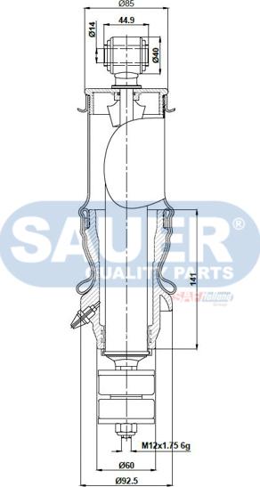 SAUER S3293101100 - Amortizor, suspensie cabina aaoparts.ro