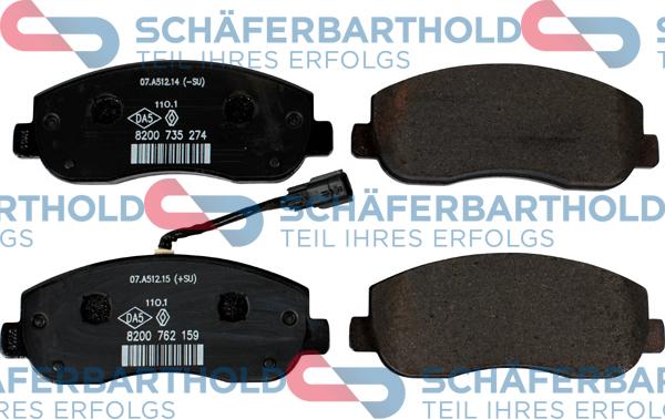 Schferbarthold 315 28 287 01 11 - Set placute frana,frana disc aaoparts.ro