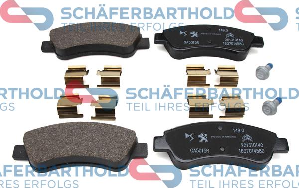Schferbarthold 315 27 221 01 11 - Set placute frana,frana disc aaoparts.ro