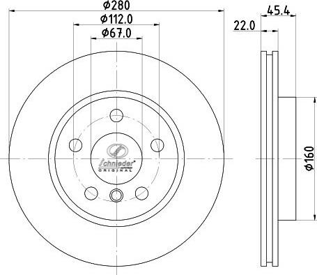 SCHNIEDER AUTOTECH BMS55.00374 - Disc frana aaoparts.ro