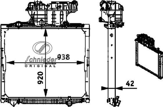 SCHNIEDER AUTOTECH MNT33.00042 - Retea radiator, racire motor aaoparts.ro