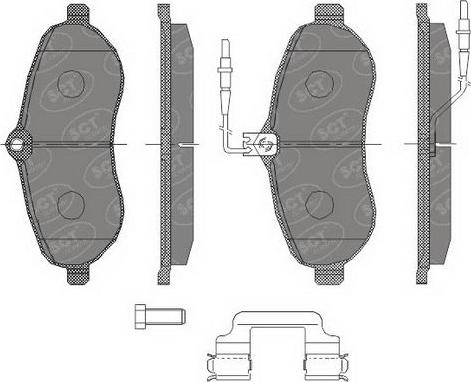 SCT-MANNOL SP 457 PR - Set placute frana,frana disc aaoparts.ro