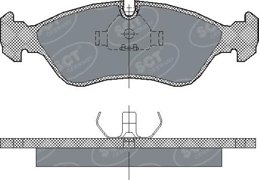 SCT-MANNOL SP 122 PR - Set placute frana,frana disc aaoparts.ro