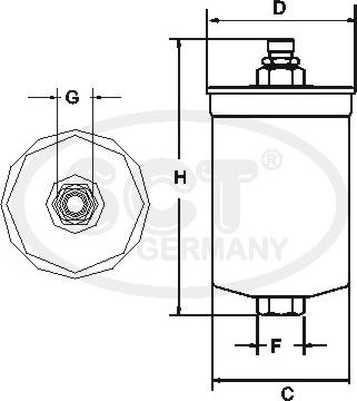 SCT-MANNOL ST 744 - Filtru combustibil aaoparts.ro
