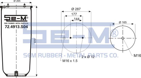 Sem Lastik 72.4913.S04 - Burduf, suspensie pneumatica aaoparts.ro
