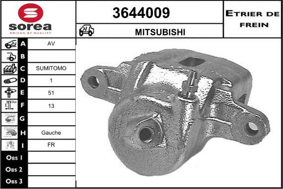 Sera 3644009 - Etrier frana aaoparts.ro