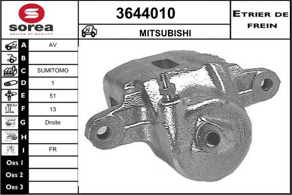 Sera 3644010 - Etrier frana aaoparts.ro