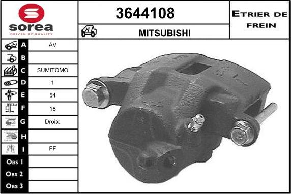 Sera 3644108 - Etrier frana aaoparts.ro